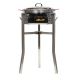 Kit à paella - Pare-flammes inox - 20 personnes - Plat anti-adhérent et couvercle inox