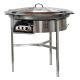 Kit à paella - Pare-flammes 70 cm inox - 30 personnes - Pata Negra- Couvercle inox - Thermocouple