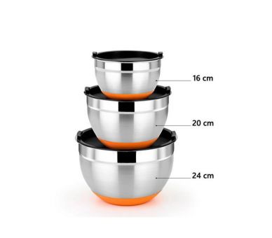 Bol en inox avec couvercle 5.4litres