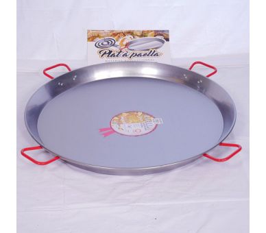 Plat à Paella 80cm Garcima acier pour 40 personnes