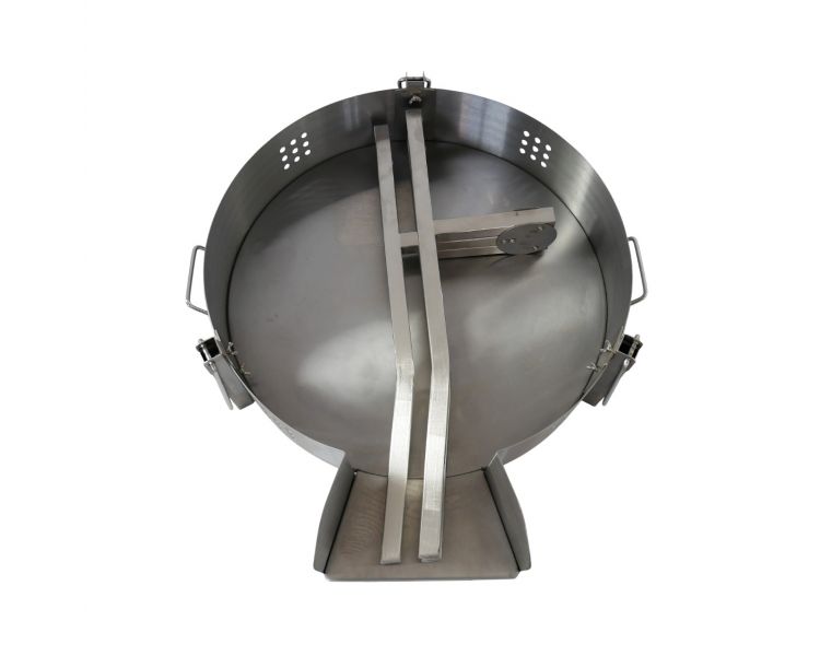 Kit à paella - Pare-flammes inox 45 cm - 20 personnes - Plat émaillé et couvercle inox