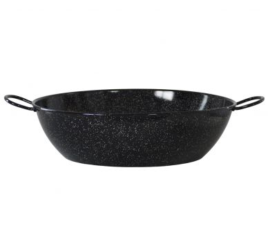 Poêle creuse émaillée 50cm Garcima - 17 litres avec couvercle INOX