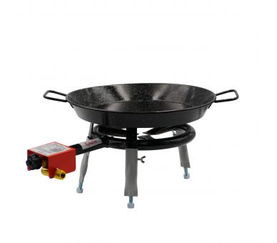 Kit à paella pour 10 personnes - poêle émaillée et couvercle inox