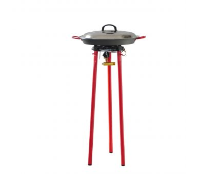 Kit à paella pour 10 personnes - Poêle acier 42 cm et couvercle inox