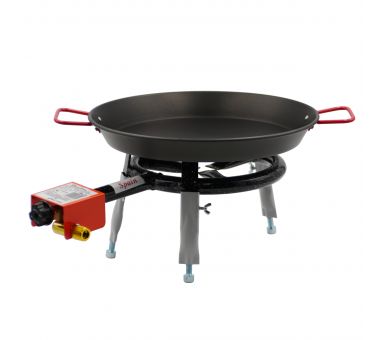 Kit à paella pour 7 personnes - poêle anti adhésive avec couvercle inox