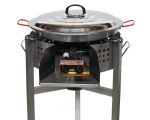 Kit à paella - BBQ45inox pour 12 personnes - Plat anti-adhérent 46cm- Couvercle inox - Thermocouple