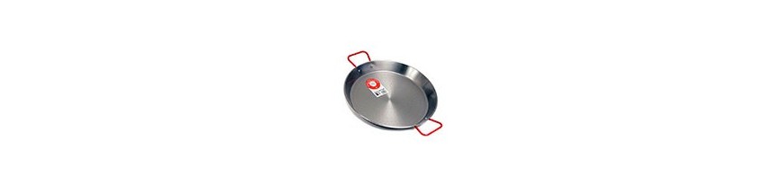 Plat à Paella en acier poli