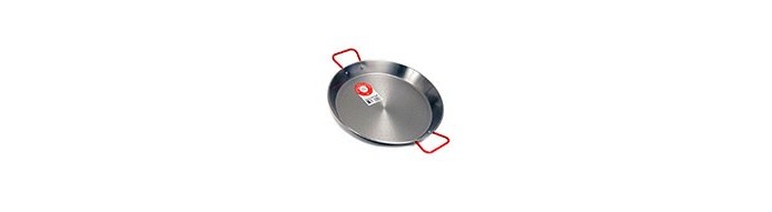Plat à Paella en acier poli